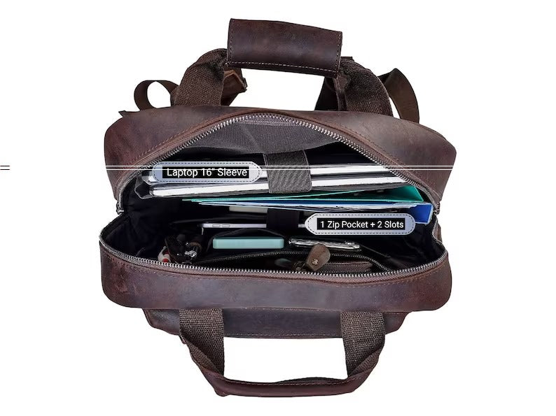 BACKPACK Traveler Dark Brown - Image 4